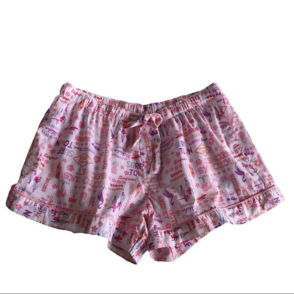Victoria’s‎ Secret 💯 $ Cotton Printed Pajama Drawstring Shorts M